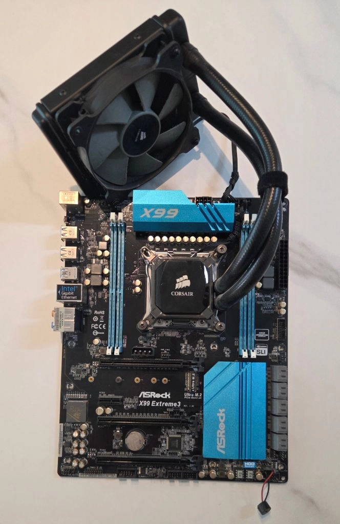 인텔 i7-5820K + ASRock X99 메인보드 + 커세어 수랭쿨러 일괄 - 안심되는 중고거래
