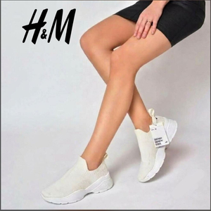 h&m 아이보리 니트 삭스 슬립온 Eur40 250 255 운동화 스니커즈 이미지