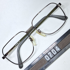 FUJI MY GLASSES 036 안경테 안경 54mm 스퀘어 건메탈 일본 빈티지 레트로 클래식 Y2K 아메카지 이미지