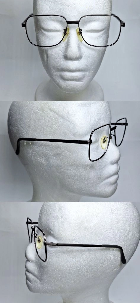 FUJI MY GLASSES 036 안경테 안경 54mm 스퀘어 건메탈 일본 빈티지 레트로 클래식 Y2K 아메카지 이미지