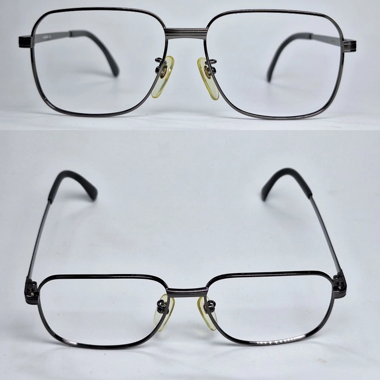 FUJI MY GLASSES 036 안경테 안경 54mm 스퀘어 건메탈 일본 빈티지 레트로 클래식 Y2K 아메카지 이미지