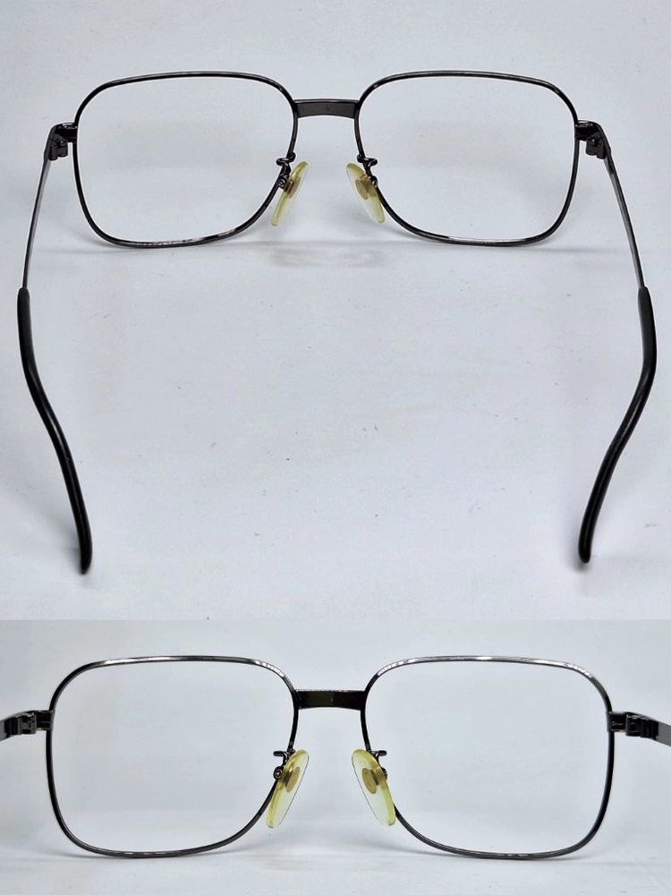 FUJI MY GLASSES 036 안경테 안경 54mm 스퀘어 건메탈 일본 빈티지 레트로 클래식 Y2K 아메카지 이미지