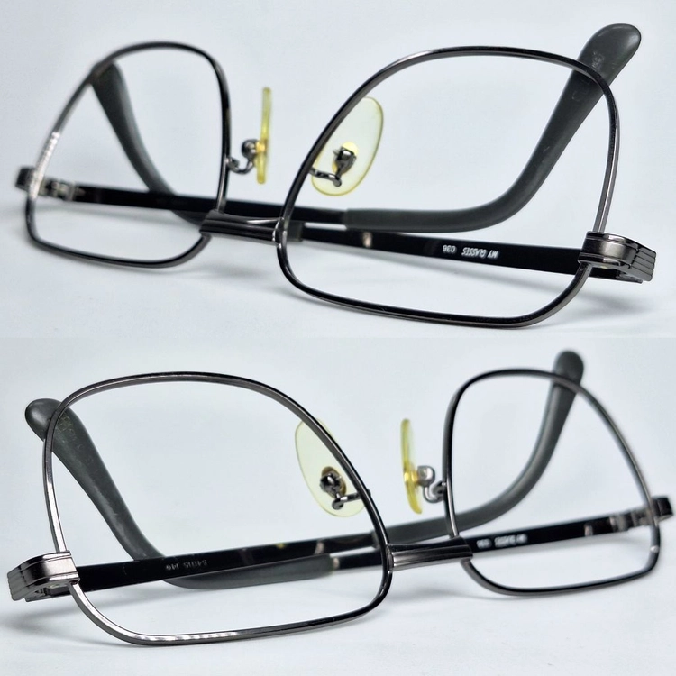 FUJI MY GLASSES 036 안경테 안경 54mm 스퀘어 건메탈 일본 빈티지 레트로 클래식 Y2K 아메카지 이미지