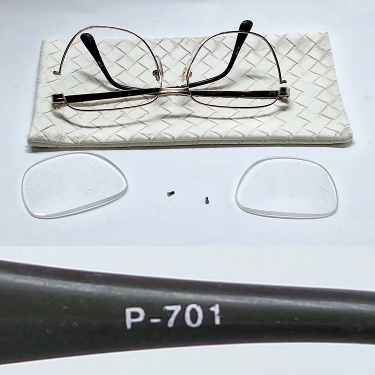 P-701 안경테 안경 골드 메탈 스퀘어 일본 빈티지 레트로 클래식 앤틱 복고 아메카지 Y2K 패션 수입 아이웨어 이미지