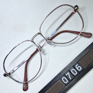 P-001 안경테 안경 52mm 실버 여성용 메탈 일본 빈티지 데드스톡 레트로 클래식 앤틱 복고 아메카지 Y2K 이미지