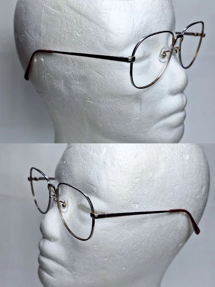P-001 안경테 안경 52mm 실버 여성용 메탈 일본 빈티지 데드스톡 레트로 클래식 앤틱 복고 아메카지 Y2K 이미지