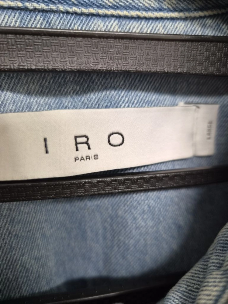[IRO PARIS] 이로 정품 남성 반팔 데님 셔츠 / 청셔츠 (L/105) 이미지