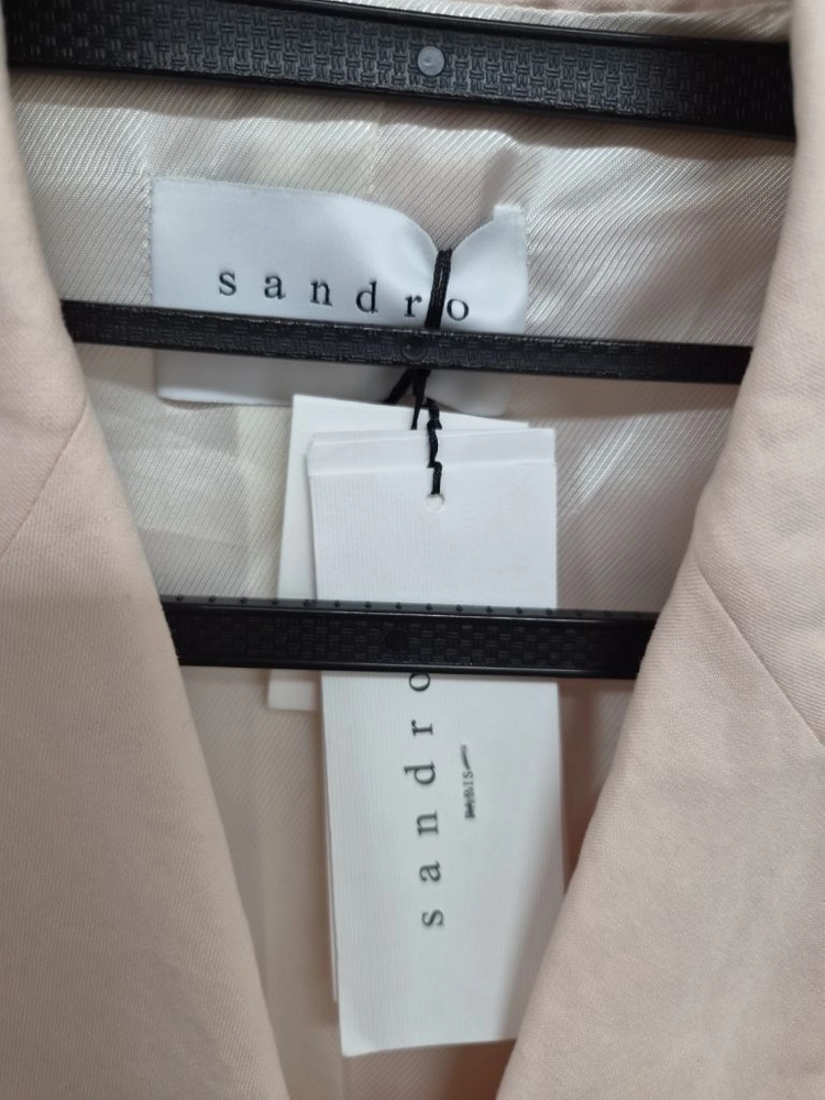 [SANDRO] 산드로 정품 택포함 피치 핑크 라미 린넨 자켓 (36/55) 이미지