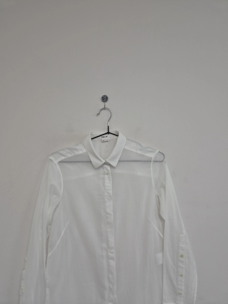 HELMUT LANG 헬무트랭 화이트 롱 셔츠 이미지