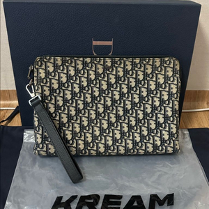 [상태A+]디올 오블리크 클러치 A4 파우치 베이지 이미지