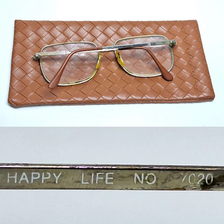HAPPY LIFE NO.7020 안경테 안경 실버 메탈 일본 빈티지 레트로 클래식 아메카지 앤틱 복고 Y2K 패션 이미지