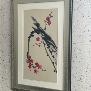 매화 그림 액자 이미지