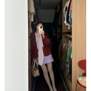 예지스 스카프 블라우스 새상품 라벤더 이미지