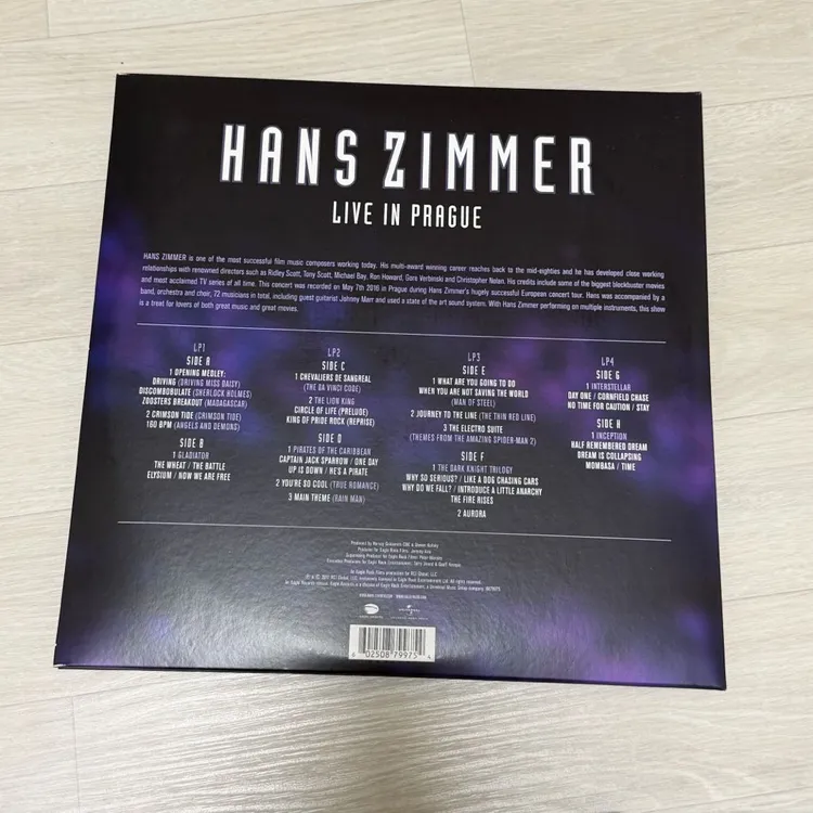 Hans Zimmer(한스 짐머)-Live In Prague프라하 라이브(퍼플 바이닐) 이미지