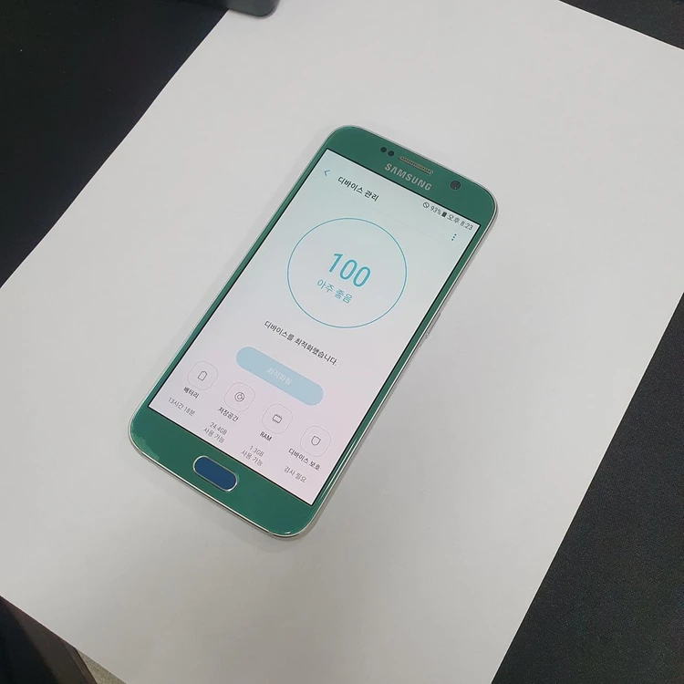 갤럭시S6 32GB 블루 U+ 무잔상 기능정상 중고폰 314139 이미지