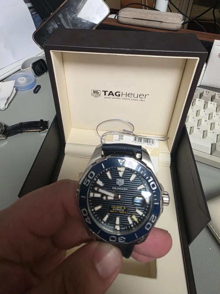 태그호이어 아쿠아레이서 43mm 청판 이미지