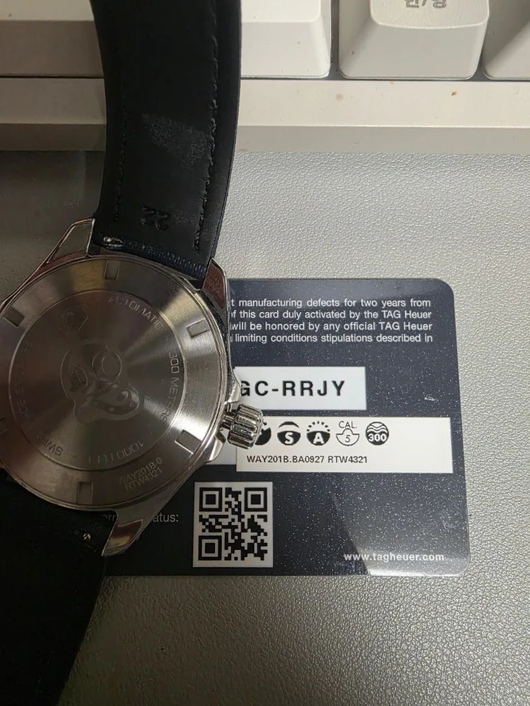 태그호이어 아쿠아레이서 43mm 청판 이미지