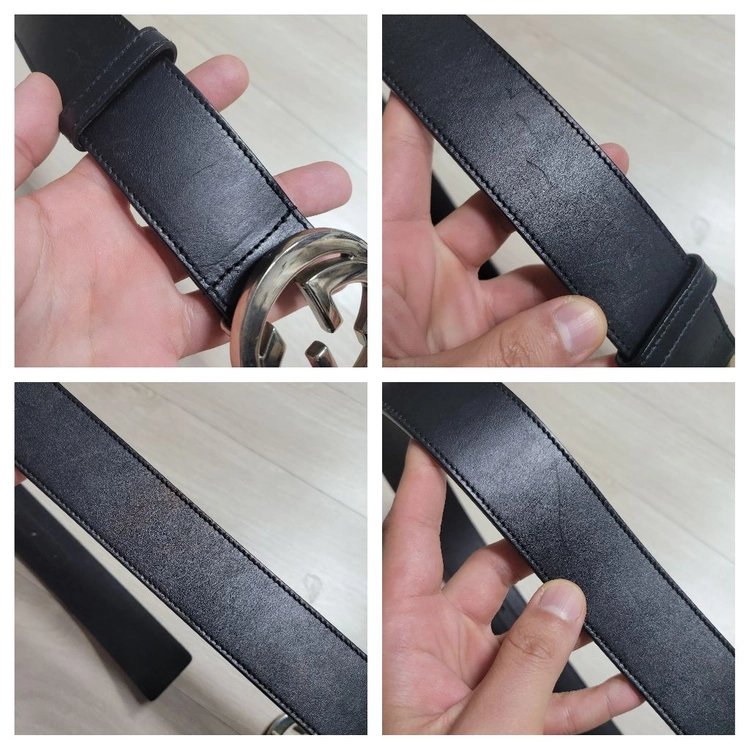 정품 구찌 남성 벨트 블랙 색상 이미지