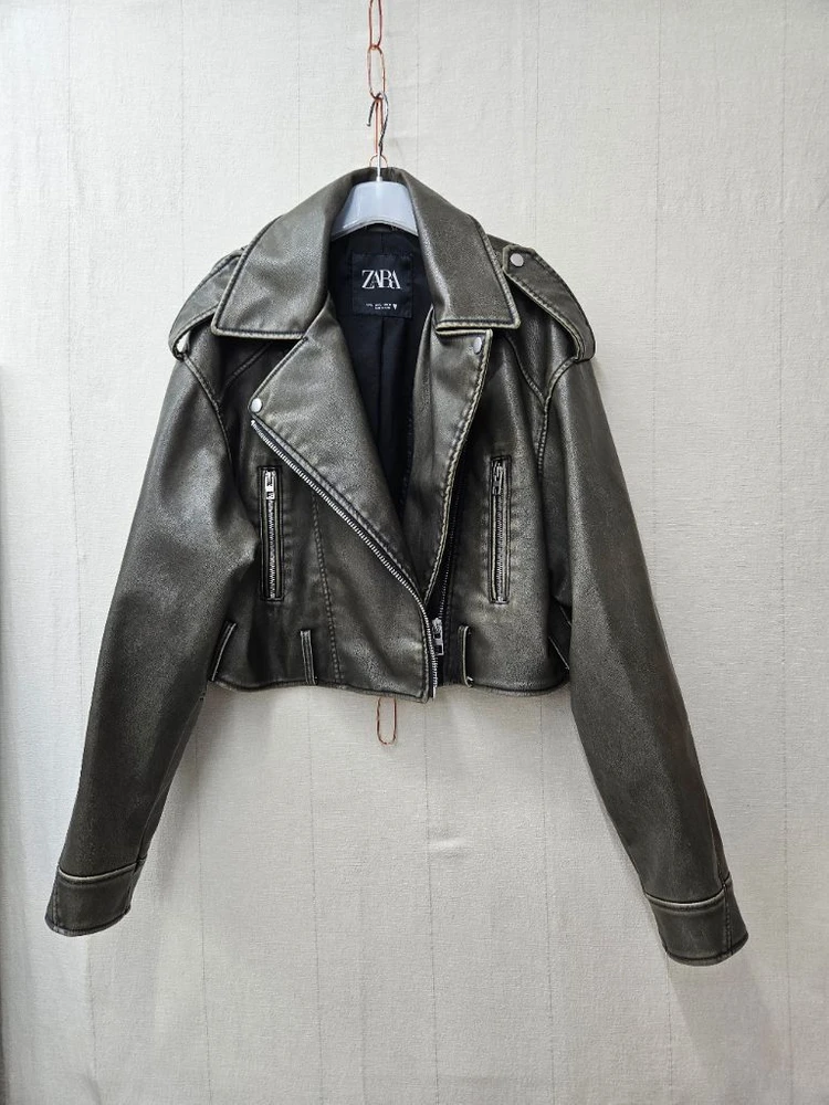 ZARA 자라 레더라이더자켓 L 66~88 이미지