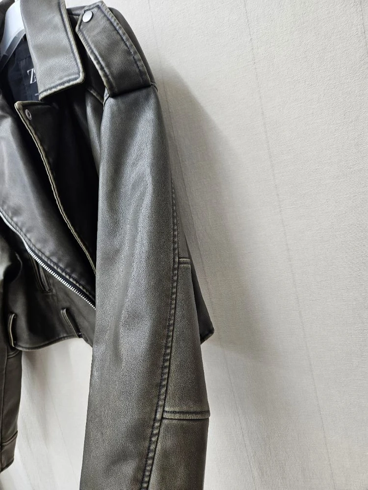 ZARA 자라 레더라이더자켓 L 66~88 이미지