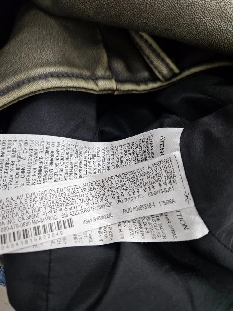 ZARA 자라 레더라이더자켓 L 66~88 이미지