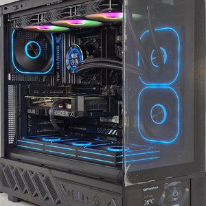 (새제품 9850X3D, 반본체 블랙) 32GB,수랭쿨러,B850,1250W GOLD,방송게이밍컴퓨터본체 이미지