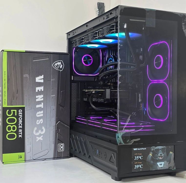 (새제품 9850X3D, 반본체 블랙) 32GB,수랭쿨러,B850,1250W GOLD,방송게이밍컴퓨터본체 이미지