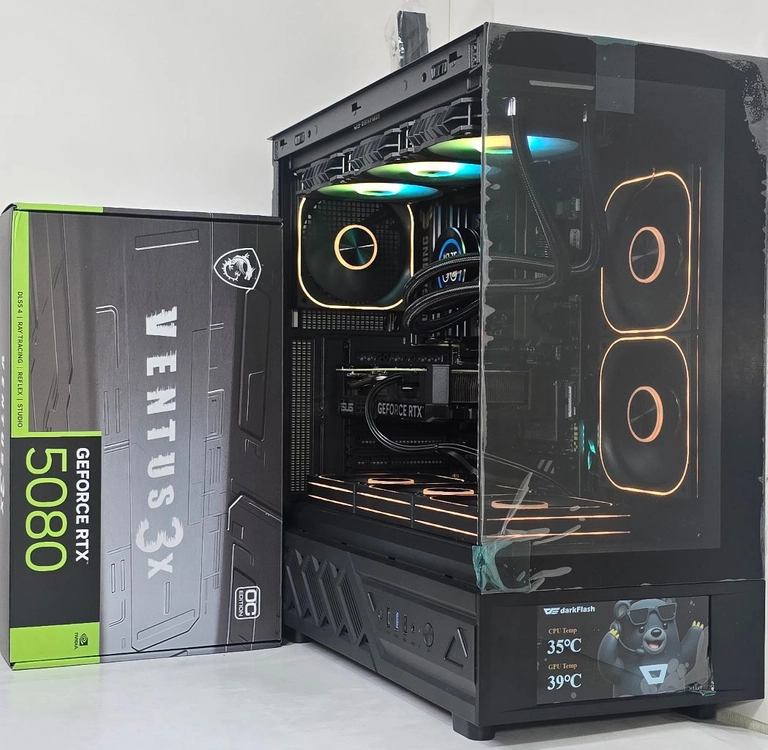 (새제품 9850X3D, 반본체 블랙) 32GB,수랭쿨러,B850,1250W GOLD,방송게이밍컴퓨터본체 이미지