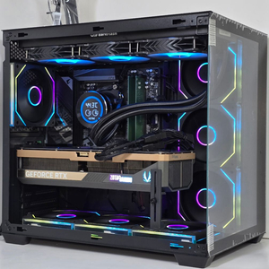 (새제품 반본체 수랭 블랙) 9800X3D, 32GB, 1000W, 수랭쿨러, 방송게이밍컴퓨터본체 이미지
