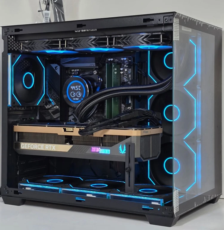 (새제품 반본체 수랭 블랙) 9800X3D, 32GB, 1000W, 수랭쿨러, 방송게이밍컴퓨터본체 이미지