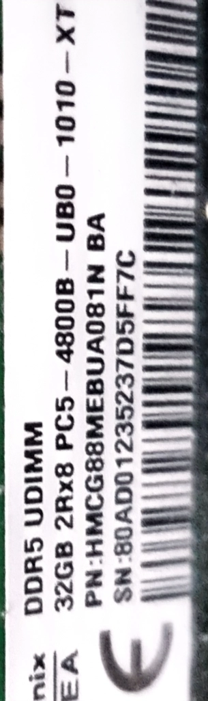 DDR5 32GB 메모리 x2( 총 64gb) 이미지