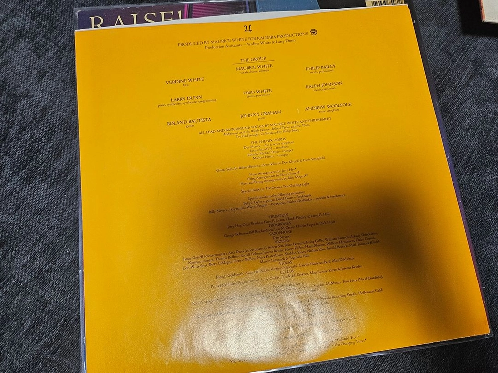 Earth Wind & Fire - Raise! 앨범 Let's Groove 81년 수입반 lp 판매 이미지