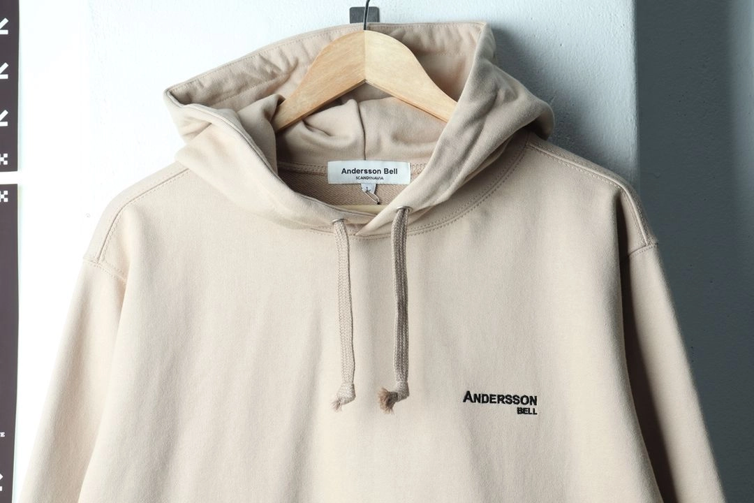 (L-XL) 앤더슨벨 후드티셔츠 새상품 베이지 이미지