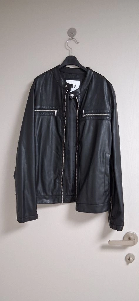 (새상품)ZARA 블랙 레더 라이더자켓 이미지