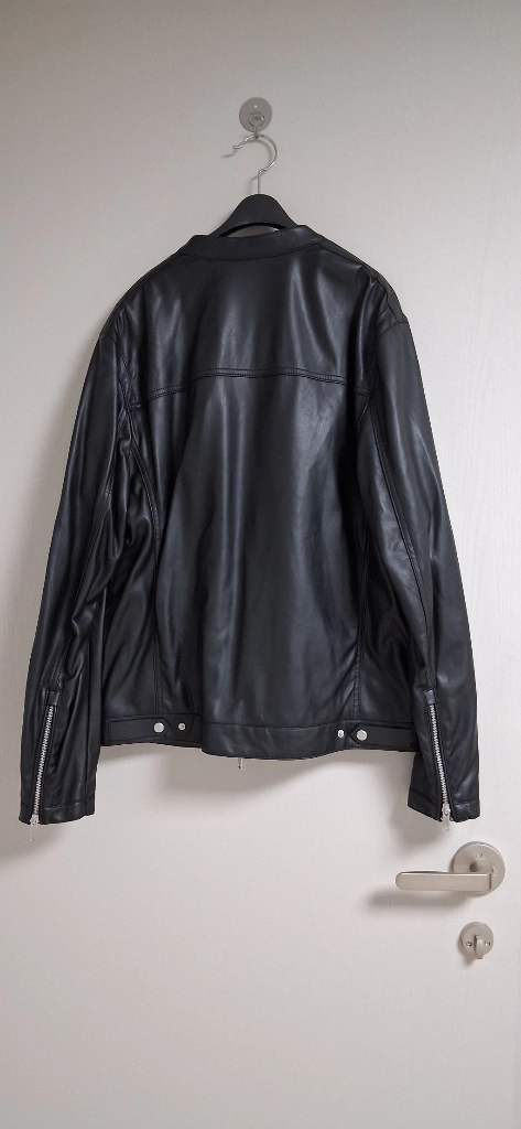 (새상품)ZARA 블랙 레더 라이더자켓 이미지