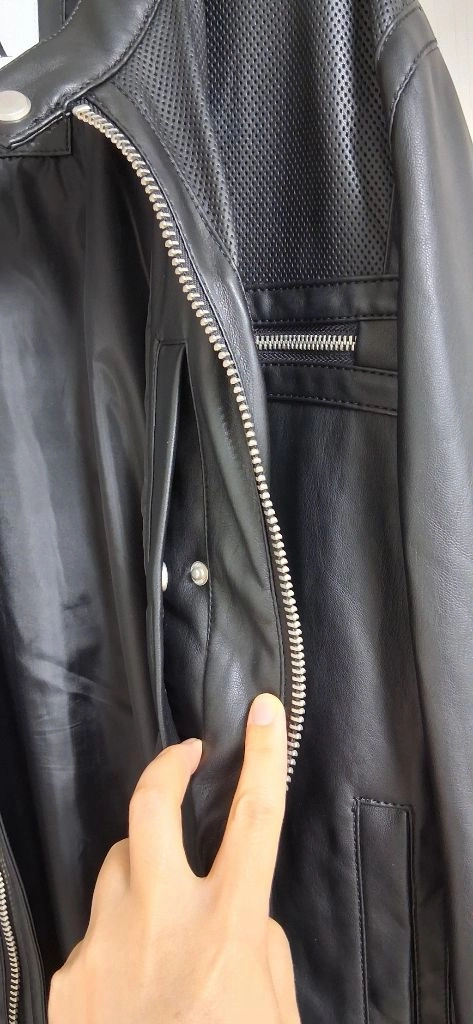 (새상품)ZARA 블랙 레더 라이더자켓 이미지