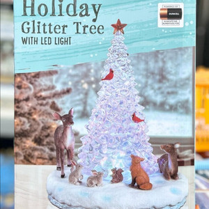 LED 글리터 트리 워터글로브 장식 이미지