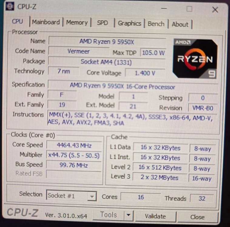 CPU AMD 5950X 라이젠 프로세서 이미지
