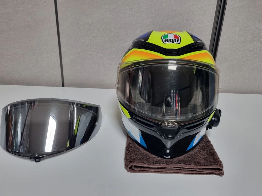 AGV K6 JOAN 헬멧 L사이즈 + 변색과 미러 쉴드 + 세나 파라니 이미지
