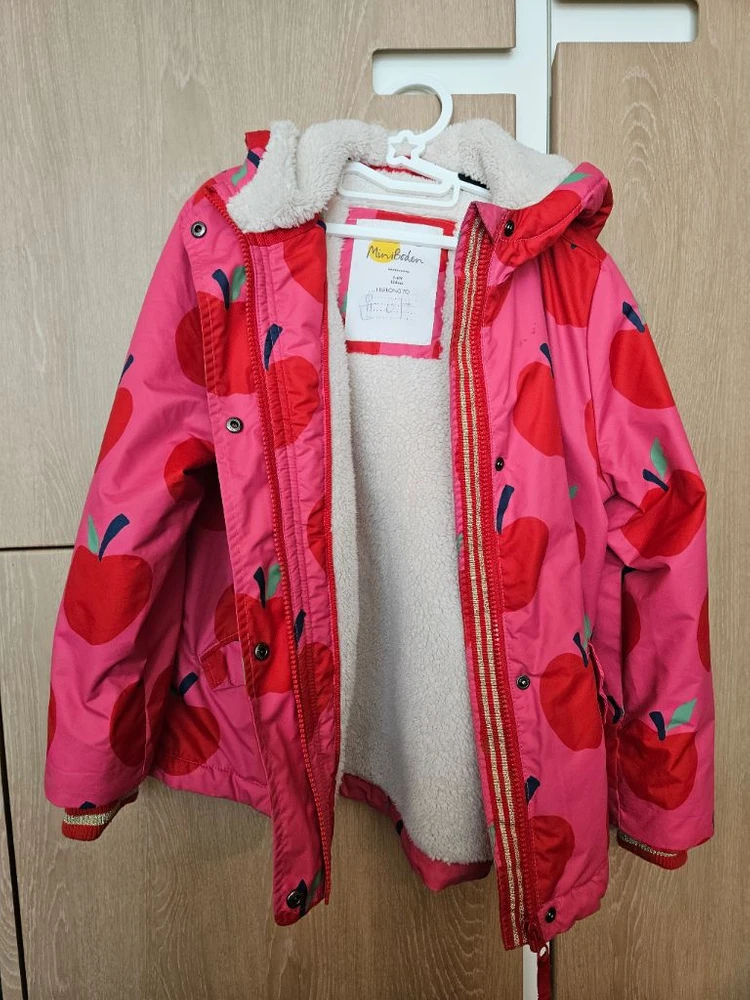 미니보덴 사과 보아털 점퍼 7-8y 128cm. 이미지