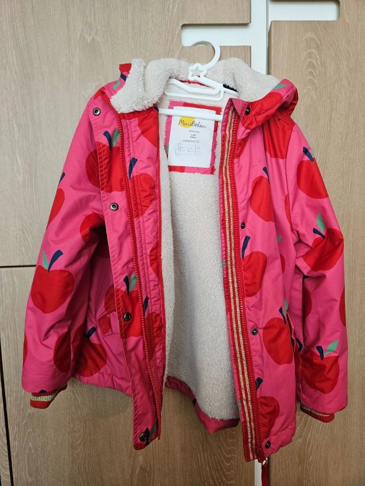 미니보덴 사과 보아털 점퍼 7-8y 128cm. 이미지