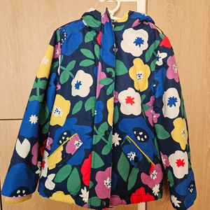 미니보덴 꽃무늬 보아털 점퍼 7-8y 128cm. 이미지