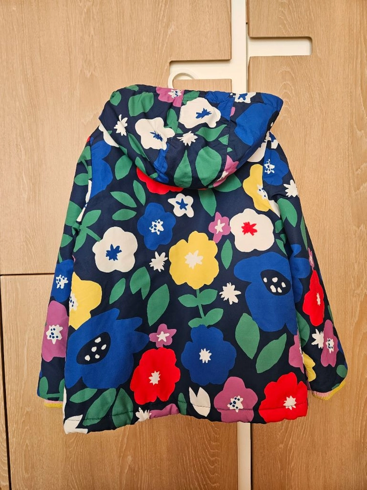 미니보덴 꽃무늬 보아털 점퍼 7-8y 128cm. 이미지