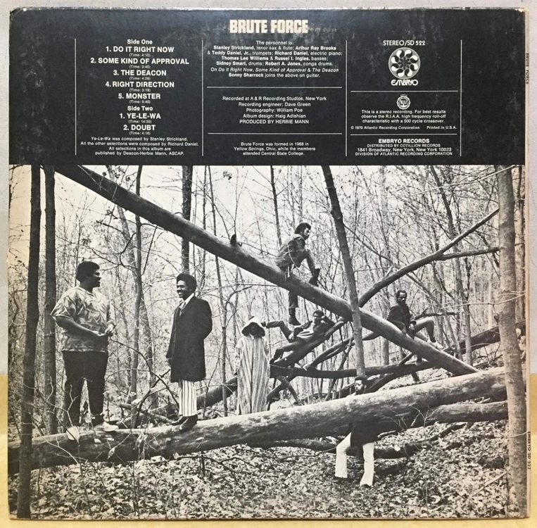 LP ; brute force 재즈 펑크 명반 엘피 프로모션 카피 jazz-funk 이미지