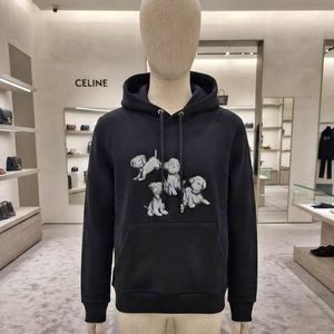 셀린느 강아지 그래픽 블랙 후드 스웨트셔츠 이미지