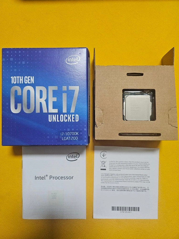 i7-10700k, 써모랩 쿨러,ASUS ROG STRIX Z490-G GAMING WIFI 메인보드 이미지