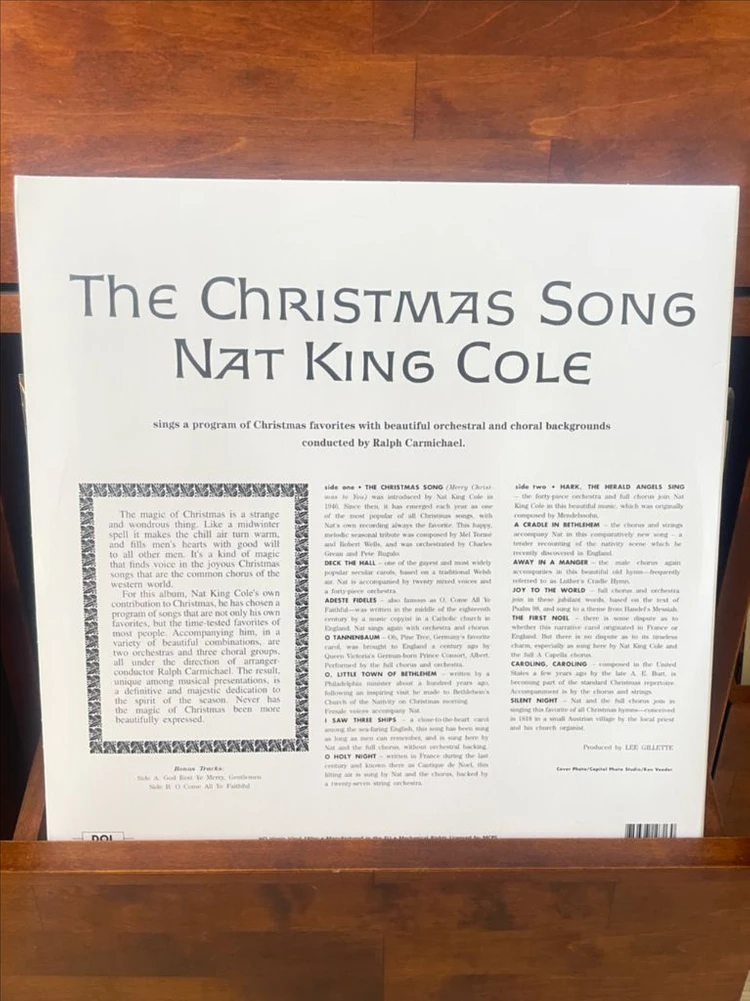 Nat King Cole LP 엘피 2장 묶음 크리스마스 이미지