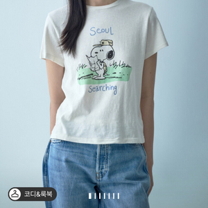 리던 클래식 서칭 스누피 티셔츠 S 이미지
