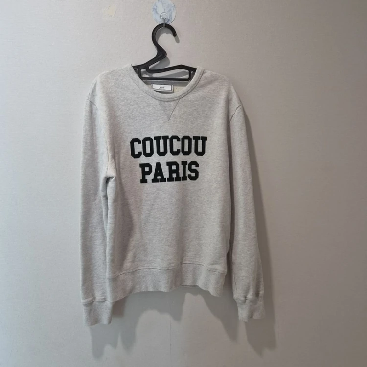 ㅣ아미 AMI COUCOU PARIS 레터링 맨투맨 그레이 M / 코튼100% 이미지