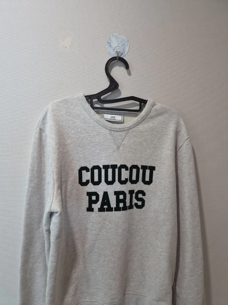 ㅣ아미 AMI COUCOU PARIS 레터링 맨투맨 그레이 M / 코튼100% 이미지